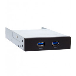 Chieftec MUB-3002 asemapaikkaan asennettava paneeli 8,89 cm (3.5") Liitinpaneeli Musta, Hopea