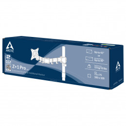 ARCTIC Z+1 Pro Gen 3 124,5 cm (49") Musta, Satiini teräs